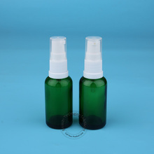 Рекламная бутылка 5 шт./лот 30 мл для стеклянного лосьона, женский косметический контейнер зеленого цвета, белая крышка 1 унция, пустая емкость для эфирного масла для макияжа 2024 - купить недорого
