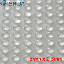 Wholesale 2000Pcs 6*2.5mm Self Adhesive Clear and Soft Anti Slip Silicone Rubber Feet Pads Round Furniture Bumper Shock Absorber 2024 - buy cheap