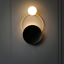 Luminária de parede led pós-moderno, arte em latão, para sala de estar, quarto, restaurante, corredores, frete grátis 2024 - compre barato