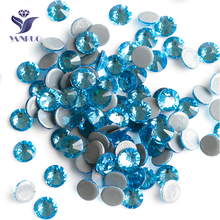 YANRUO-diamantes de imitación 2058HF SS4-SS30 aguamarina, fijación por calor, piedras de cristal Strass para accesorios de ropa 2024 - compra barato