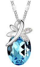 Egg-shaped crystal dragonfly Butterfly Pendant Necklace quality fashion jewelrylovers gifts dropshipping party brithday 2024 - buy cheap