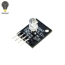 Wavgato módulo de sensor de led rgb, módulo eletrônico inteligente 4 pinos rgb cabeça de três cores 3 cores para arduino diy kit de arranque ky016 2024 - compre barato