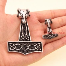 Charming Design Big / Small Casting 316L Stainless Steel Thor's Hammer Mens Boy's Punk Gift Cool Pendant Necklace, Top Quality 2024 - buy cheap