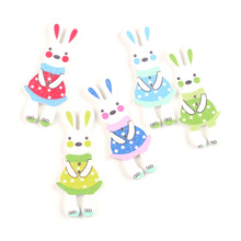 LF 50Pcs Mixed Rabbits Wooden Sewing Buttons For Clothes Needlework Scrapbooking Crafts Decorative Diy Accessories 2024 - buy cheap