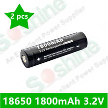 2 pcs Soshine 18650 LiFePO4 3.2V Protected Battery 1800mAh rechargeable batteries 2024 - buy cheap
