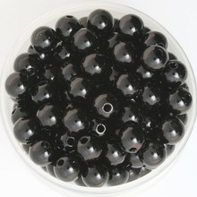 Dia. 10mm 100pcs Black Color Imitation Pearl Beads ABS Plastic Round Spacer Loose Beads for Necklaces Jewelry DIY 2024 - buy cheap