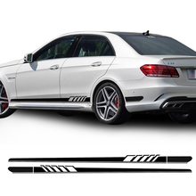 Adesivo de vinil listrado automotivo, estilo nova edição, estilo 1, corrida, lateral, soleira, adesivo para mercedes benz w212 e class e63 amg sport 2024 - compre barato