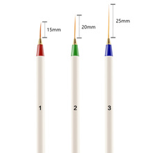 3 шт./компл. для дизайна ногтей ручка для рисования 3D Советы акриловые кисти для УФ-геля Рисование Цветочная линия сетка французский дизайн инструмент для маникюра сделай сам Новый 2024 - купить недорого