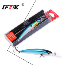FTK Fishing Lures 80m 7g Hard Floating Minnow Artificial Wobblers Crankbait Fishing Tackle 3D Eyes Plastic Pesca Isca Baits 2024 - buy cheap