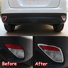 For Mitsubishi Eclipse Cross 2017 2018 ABS Chrome Car Rear Bumper Fog Light Lamp Decoration Frame Trim Car Styling Accessories 2024 - buy cheap