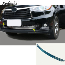 For Toyota Highlander 2015 2016 2017 Car cover bumper engine Stainless steel trim Front up bottom racing Grid Grill Grille frame 2024 - buy cheap