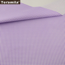 2016 Roxo Projeto Cheques 100% Algodão Trimestre Gordura Tecido Têxtil de Casa Lençol de Material Patchwork Tecido de Sarja de Alta Qualidade 2024 - compre barato