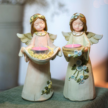 Creative Little Angels Decorated Candlestick Home Resin Crafts Valentine's Day Gifts Birthday Gift Ornaments 2024 - buy cheap