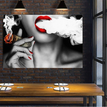 Pintura de diamante 5d diy "mujer fumar con dinero", bordado cuadrado completo, mosaico hecho a mano, arte, manualidades Y1930 2024 - compra barato