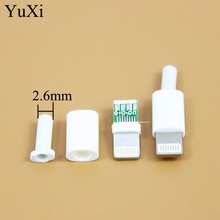 Yuxi usb plug macho para iphone, conector com placa de chip de soldagem 2.6/3.0mm, interface de linha otg de dados, cabo de dados diy 2024 - compre barato