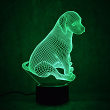 Puppy Touch 3d Lights Colorful Led Small Night Lights Creative Home Usb Lights New Strange Children's Toys Kids Lamp 2024 - buy cheap