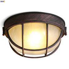 IWHD  Round American Country LED Ceiling Light Fixtures Kitchen Balcony Porch Corridor Vintage Retro Ceiling Lamps Plafonnier 2024 - buy cheap