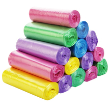 Одноразовые Утолщенные цветные мешки для мусора 150 штук, домашний кухонный большой плоский пластиковый пакет, мешки для мусора 2024 - купить недорого