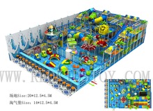 Playground elétrico amplo com tema oceano de três andares com mini área de brincadeiras 2024 - compre barato