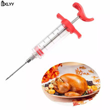 Bxlyy seringa de tempero de aço inoxidável, ferramenta para cozinhar carne peru, churrasco, acessórios de cozinha 2024 - compre barato