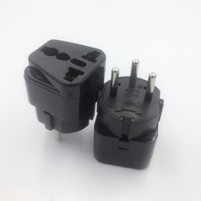 Multi-function Black 10A 250V Europe 2pin universal AC power adapter plug AU/UK/US/EU to EU travel adaptor plug socket converter 2024 - buy cheap