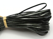 10 metros negro plano cuero sintético suave joyería cordón 3x1mm 2024 - compra barato