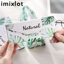 Imixlot-capa de óculos de sol dobrável simples, portátil, folhas, triangular, caixa protetora, óculos de sol 2024 - compre barato