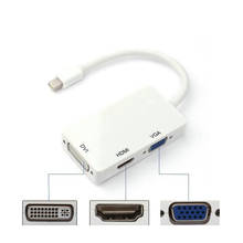 Mini DP Displayport 1.2 Thunderbolt to DVI VGA HDMI 4K*2K Adapter cable converter  3 in1 for Apple MacBook Air Pro iMac cord 2024 - buy cheap