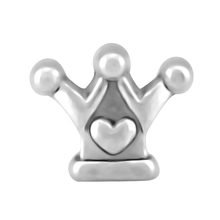 2 piezas de cuentas de corona de corazón clásico para mujer, cuentas compatibles con Pandora, fabricación de pulseras, joyería DIY para mujer SPB04 2024 - compra barato