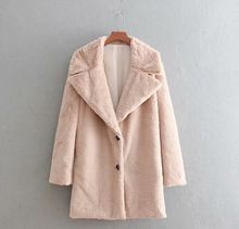 HCBLESS Women  Casual Faux Fur Coat Ladies 2018 Autumn Winter Elegant Pink Warm Soft Outwear Oversize Jacket 2024 - buy cheap