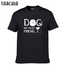 TARCHIA 2021 Summer Style New Fashion Men Dog My Best Friend Men T Shirts Boy Tops T-Shirt Short Sleeve Cotton Tshirt 2024 - buy cheap