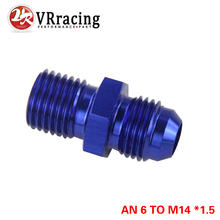 VR - BLUE Male 6AN 6 An Flare to M14x1.5(mm) Metric straight fitting AN 6 To M14 *1.5 Port. Adapter VR-SL816-06-143-011 2024 - buy cheap