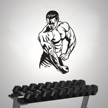 Bodybuilding Wall Sticker Gym Sports Wall Decals Fitness Club Decoration Removable Bodybuilder Sport Man Vinyl Wall Mural AY1389 2024 - buy cheap