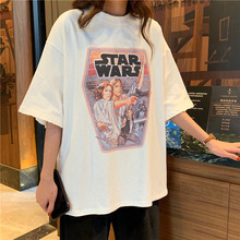 Loose Casual Chic Retro Short Sleeve T-shirt Women's Tshirts Kawaii Girl Vintage Female Ulzzang Harajuku Tunic For Women 2024 - buy cheap