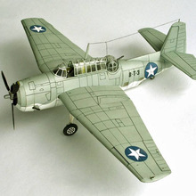 Nuevo Modelo de papel 3D avión 1:33 escala World War II US TBM-3 bombardero caza militar papercraft diy rompecabezas de papel ensamblado 2024 - compra barato