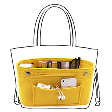 LHLYSGS-bolsa interior de tela de fieltro para mujer, bolso de moda con múltiples bolsillos, organizador de cosméticos, bolsa de equipaje, accesorios 2024 - compra barato