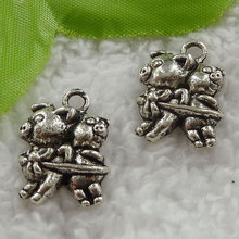 160 pieces antique silver pig charms 22x16mm #3118 2024 - buy cheap