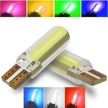Bombilla LED COB W5W T10 para coche, luces de lectura, T10, W5W, blanco, azul, rosa, verde, amarillo, 10 unidades 2024 - compra barato