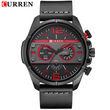 Top Brand Luxury CURREN Men Watch Classic Black Leather Strap Men Wristwatch Fashion Sport Waterproof Watch Relogio Masculino 2024 - buy cheap