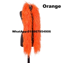 10ply ostrich feather boas 5pcs Orange Ostrich Strips fringes Trim for Party/Costume/Shawl/Craft 19 Colours Available 2024 - buy cheap