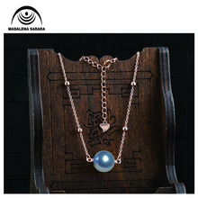 MADALENA SARARA 925 Стерлинговое Серебро и пресноводный жемчуг класса ААА переплетенный кулон ожерелье Мода 2024 - купить недорого