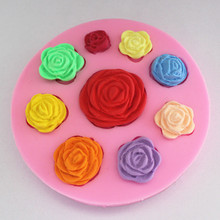 Pretty rose flower fondant cake molds soap chocolate mould for the kitchen baking cake tool FM007 2024 - buy cheap