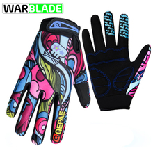 WarBLade Adjustable Durable Screen Cycling Gloves Men Women Sports Full Finger Anti Slip Bike Gloves Shockproof Colorful 2024 - buy cheap