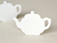 Tea Pot  SHAPE  Place cards Wedding bridal baby shower  Party seating  table number name Tented Escort Card 2024 - buy cheap