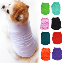 Solid Color Dog Shirt Cheap Dog Clothes For Small Dogs Summer T shirt Cute Puppy Vest Pet Clothes For Small Medium Dogs XS-L 2024 - buy cheap