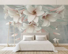 Beibehand-papel de parede clássico 3d, estéreo, personalizado, flores, em relevo, decoração de casa, plano de fundo de tv 2024 - compre barato
