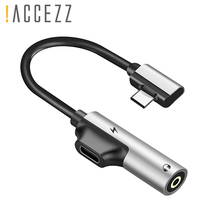 !! Accezz-adaptador usb tipo c para áudio, adaptador para xiaomi mi 6 5 huawei mate 10pro de carregamento rápido, conector de fone de ouvido 3.5mm, conector auxiliar 2024 - compre barato