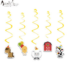 Farm Animals Theme Ceiling Hanging Swirl Decoration Series 2 Farm Animal Cutout Birthday Baby Shower Party Decorations Supplies 2024 - buy cheap