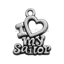 Романтическая Античная Посеребренная Серия I Love My Sailor letters Fashion Charms (H107703) 2024 - купить недорого
