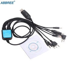 Abbree-Cable de programación USB 8 en 1 para Baofeng UV-5R TYT Kenwood Motorola Yaesu Icom HYT Walkie Talkie, radio Móvil para coche 2024 - compra barato